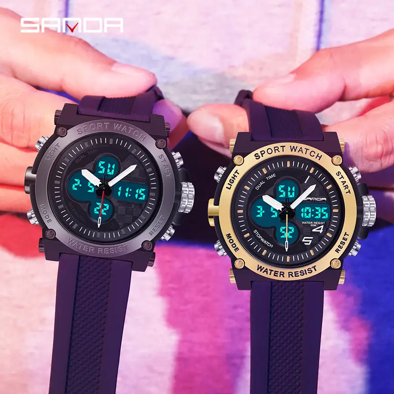 Dual Display Waterproof Alarm Clock Watch for Boys - Image 5