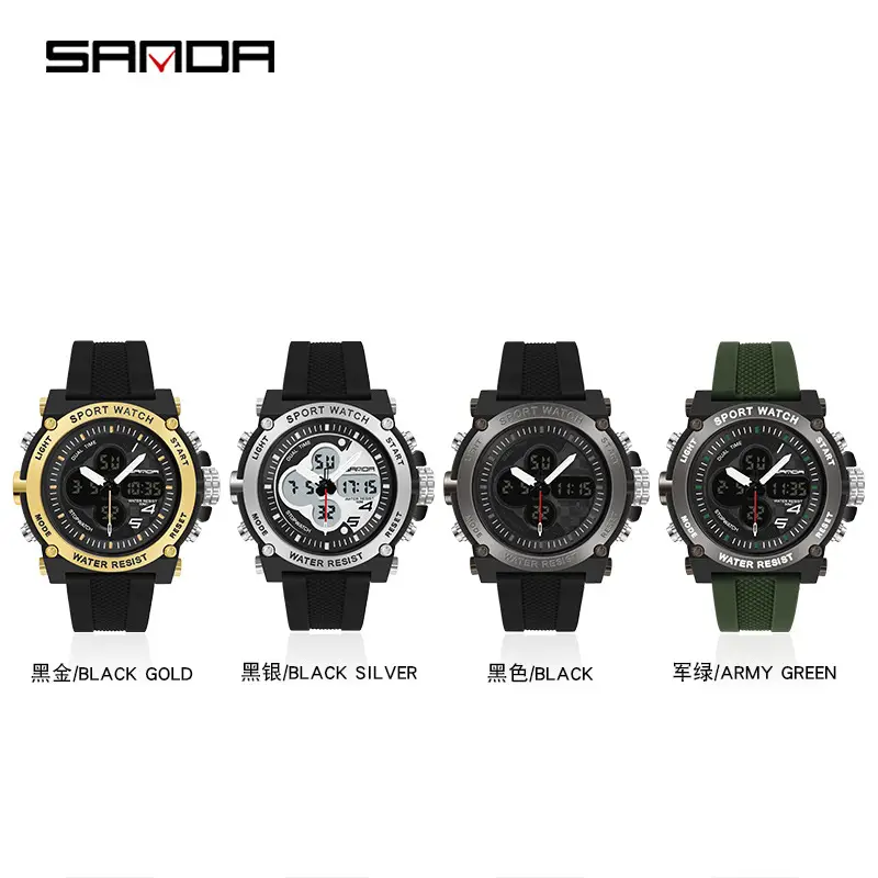 Dual Display Waterproof Alarm Clock Watch for Boys - Image 6