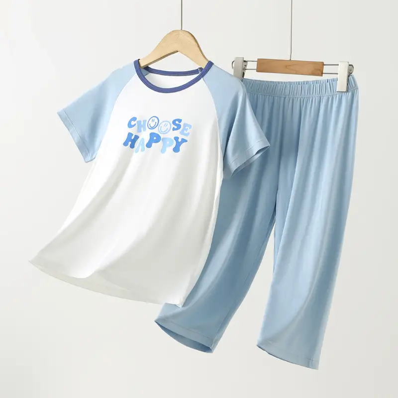 Pink Ice Silk Sleeveless T-Shirt & Shorts Set for Girls & Boys