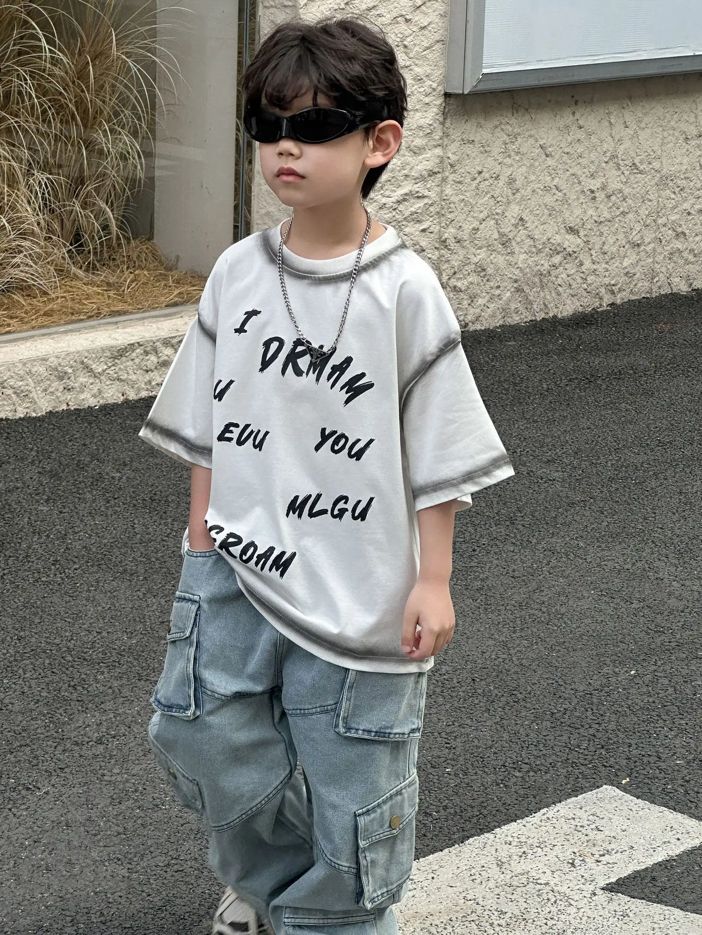 Boys T-Shirt 2025 Summer Korean Style Round Neck Pullovers — feature 10