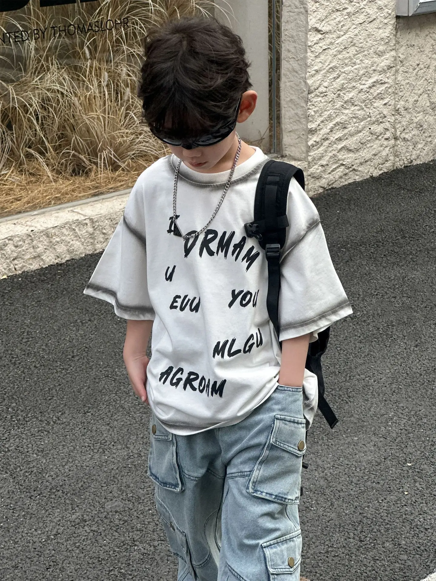 Boys T-Shirt 2025 Summer Korean Style Round Neck Pullovers — feature 14