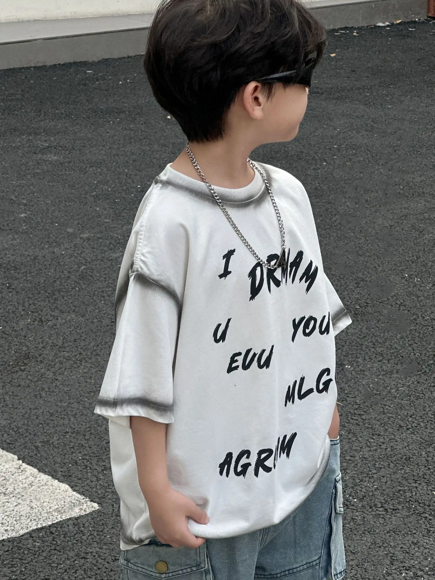 Boys T-Shirt 2025 Summer Korean Style Round Neck Pullovers — feature 7
