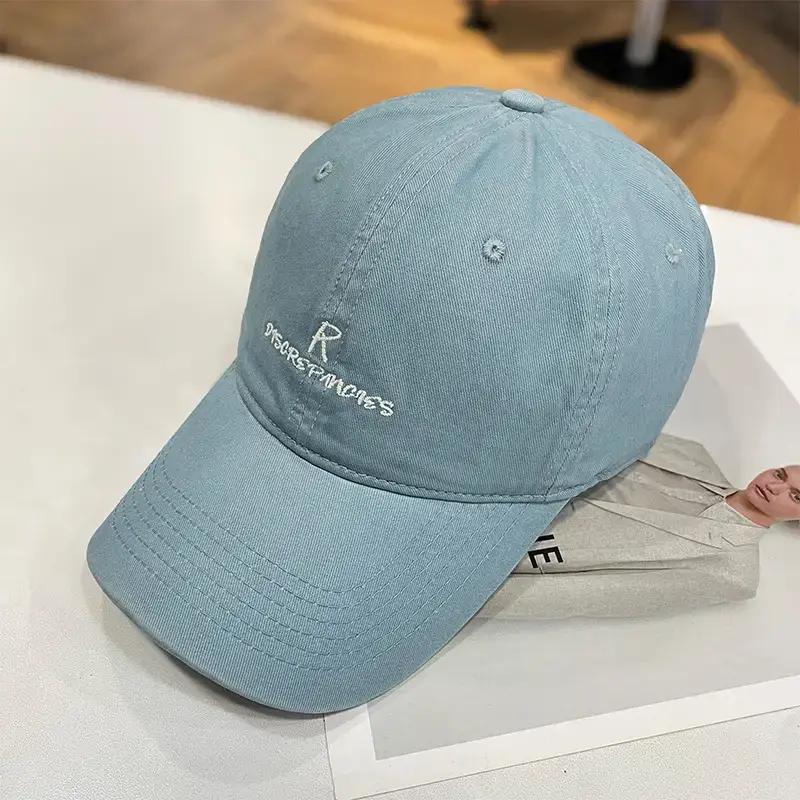 Women's Letter Embroidered Baseball Cap Tan UV-Proof — feature 6