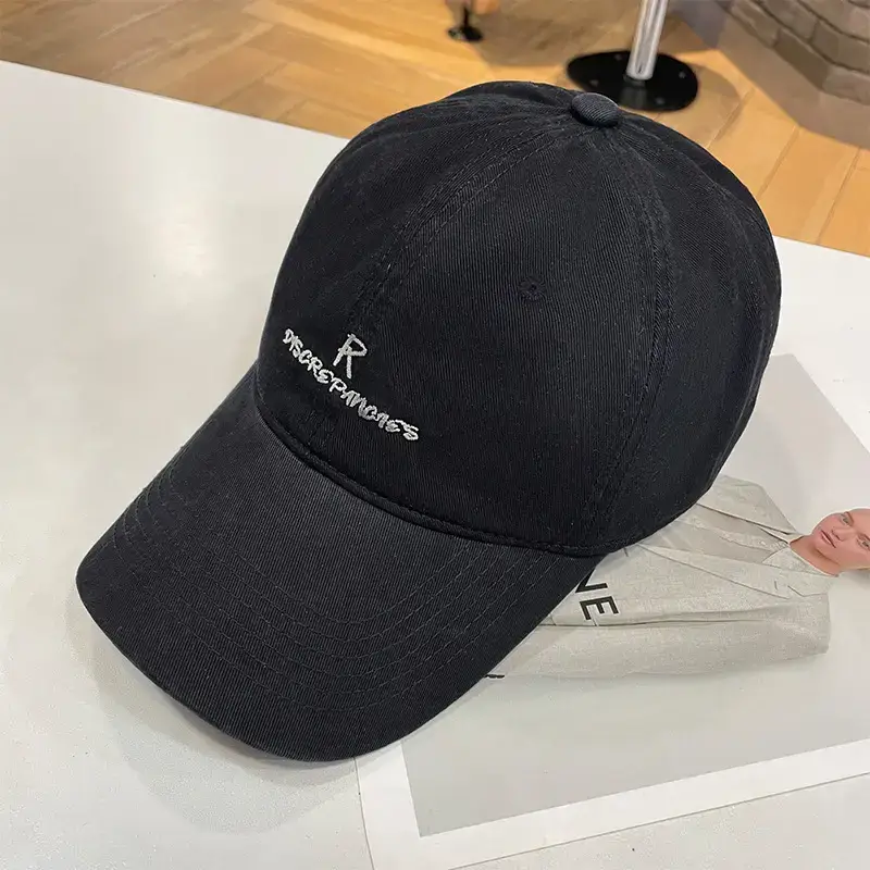 Women's Letter Embroidered Baseball Cap Tan UV-Proof — feature 7