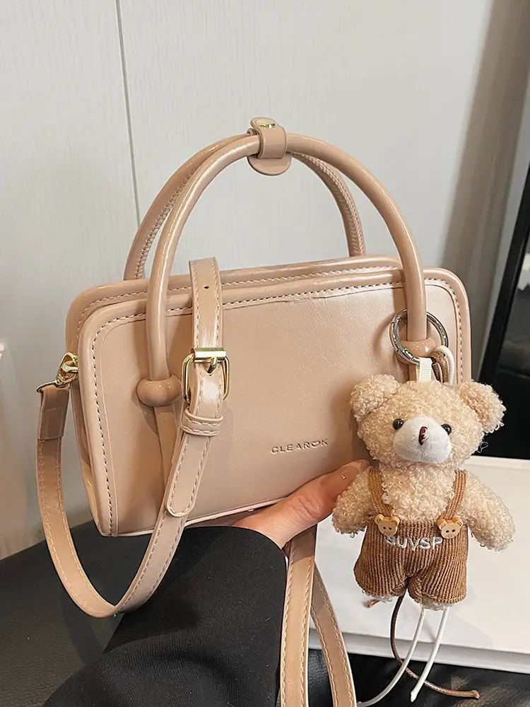 Small Square Korean Style Women's Shoulder Bag Black