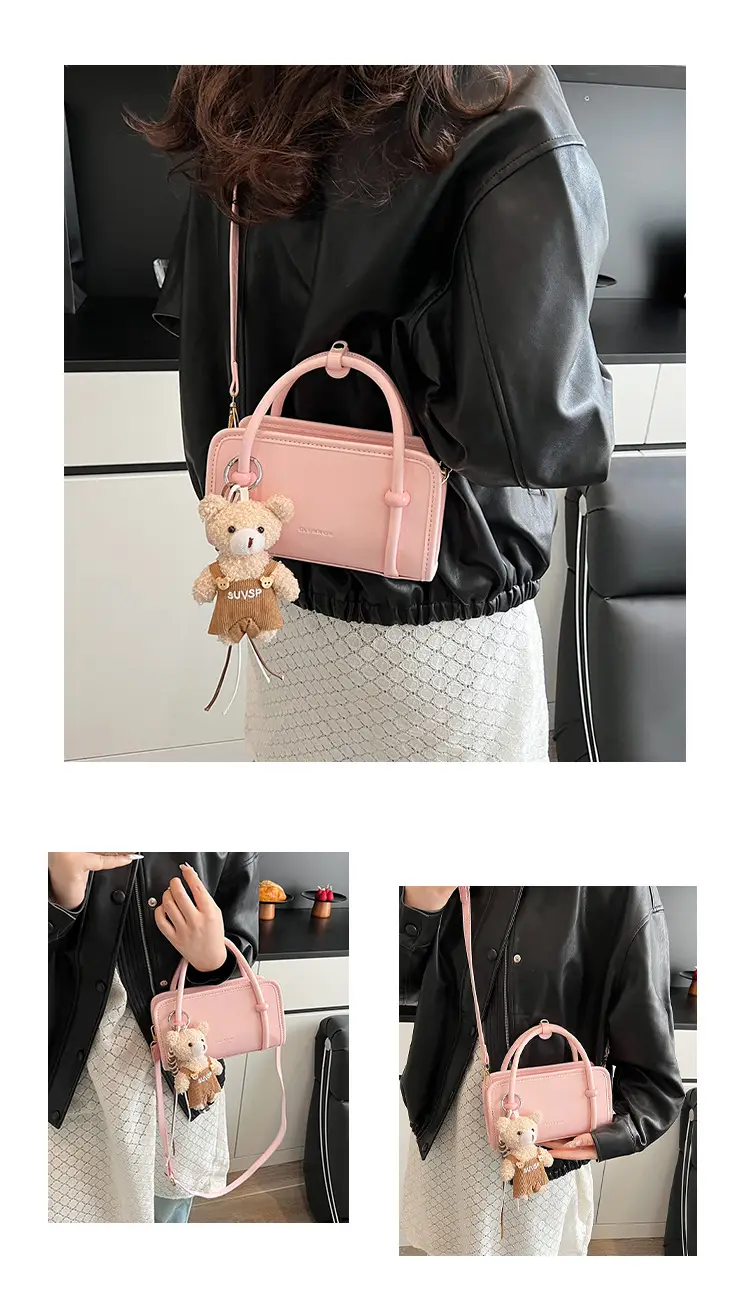 Small Square Korean Style Women's Shoulder Bag Black — feature 13