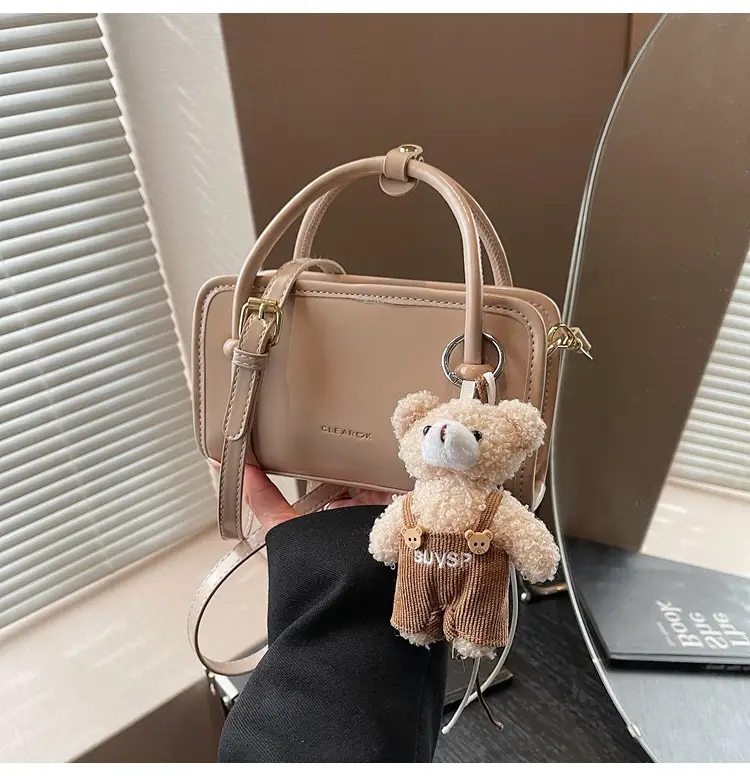 Small Square Korean Style Women's Shoulder Bag Black — feature 37