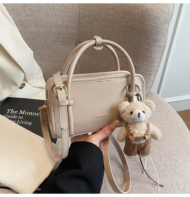 Small Square Korean Style Women's Shoulder Bag Black — feature 41