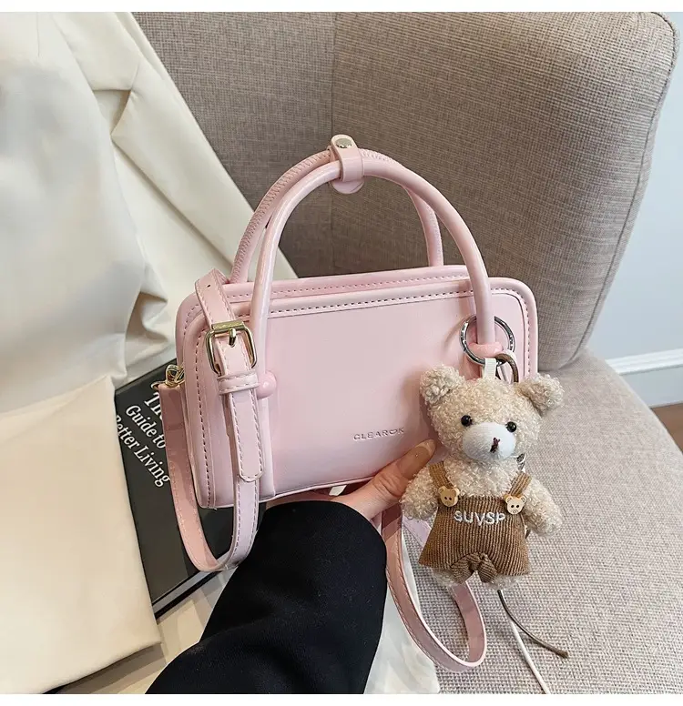 Small Square Korean Style Women's Shoulder Bag Black — feature 42