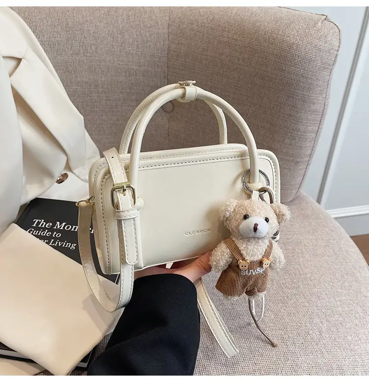 Small Square Korean Style Women's Shoulder Bag Black — feature 44