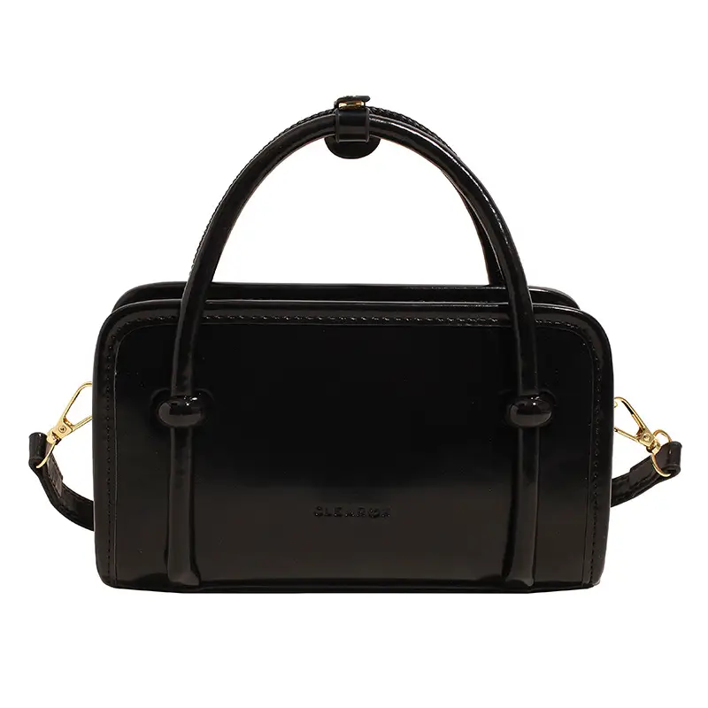 Small Square Korean Style Women's Shoulder Bag Black