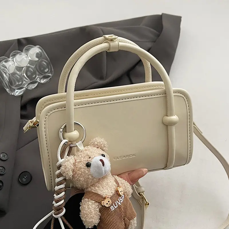 Small Square Korean Style Women's Shoulder Bag Black