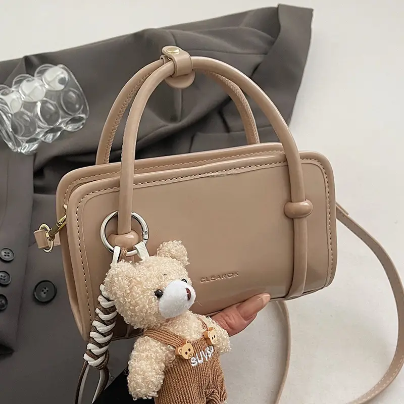 Small Square Korean Style Women's Shoulder Bag Black