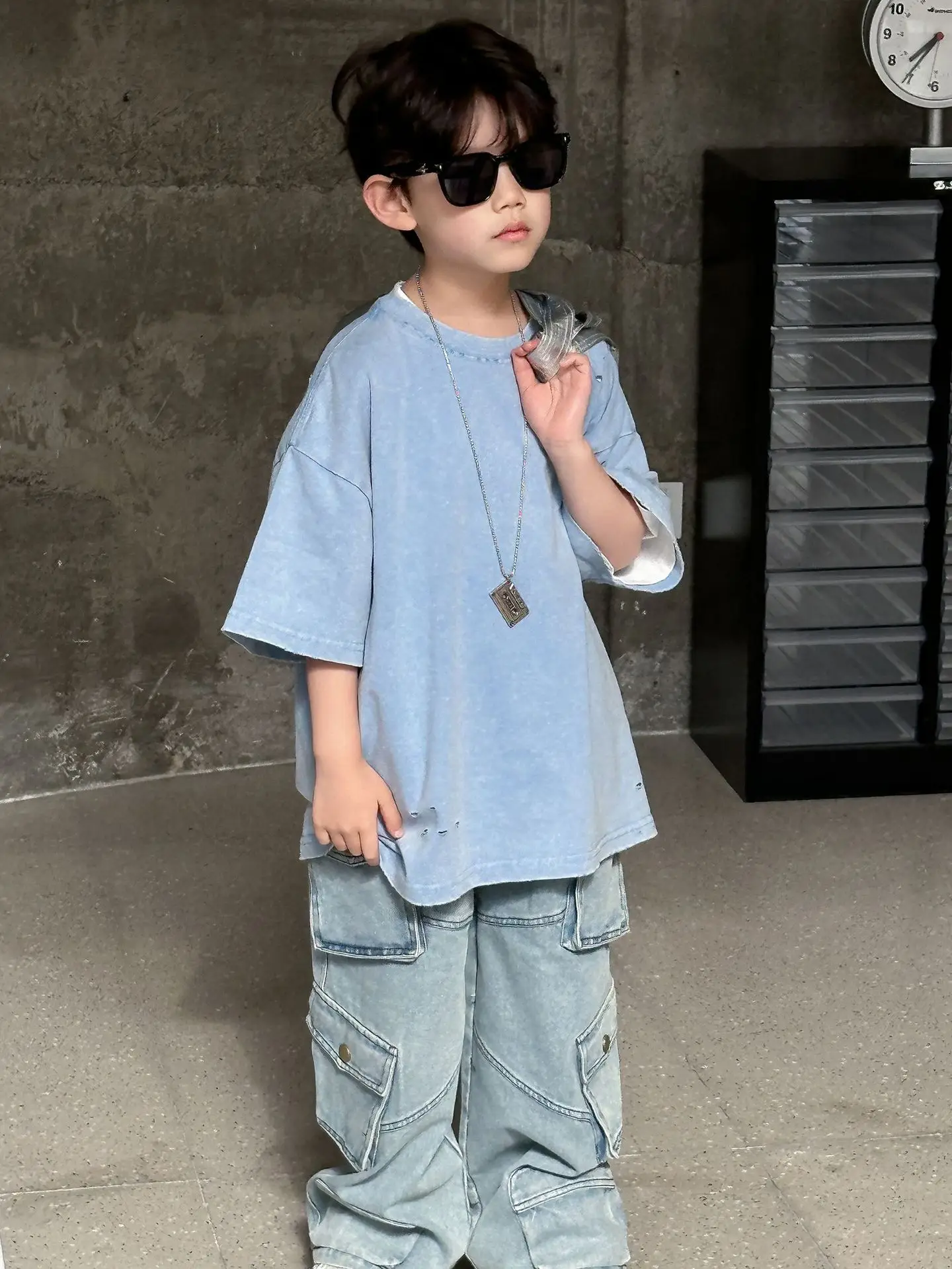 Boys Pure Cotton 2025 Summer Loose Top T-Shirt — feature 10