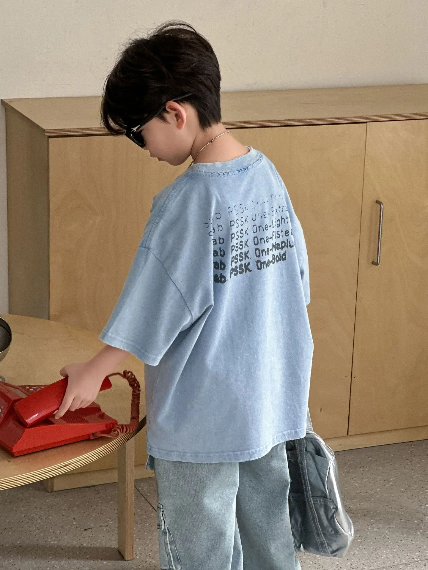 Boys Pure Cotton 2025 Summer Loose Top T-Shirt — feature 6