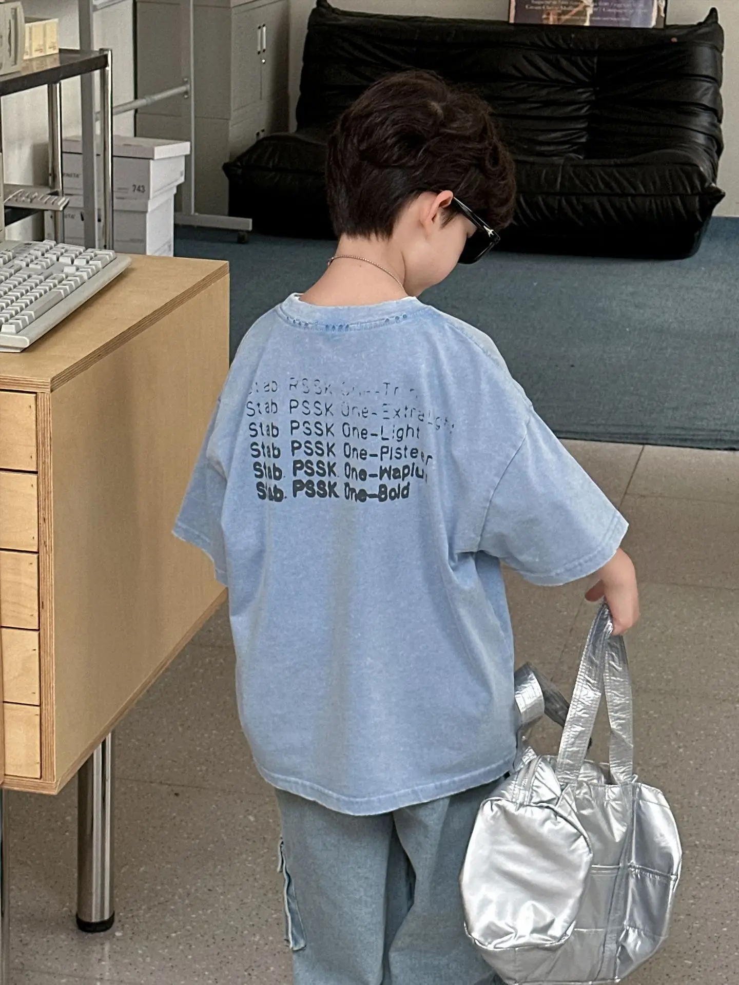 Boys Pure Cotton 2025 Summer Loose Top T-Shirt — feature 8