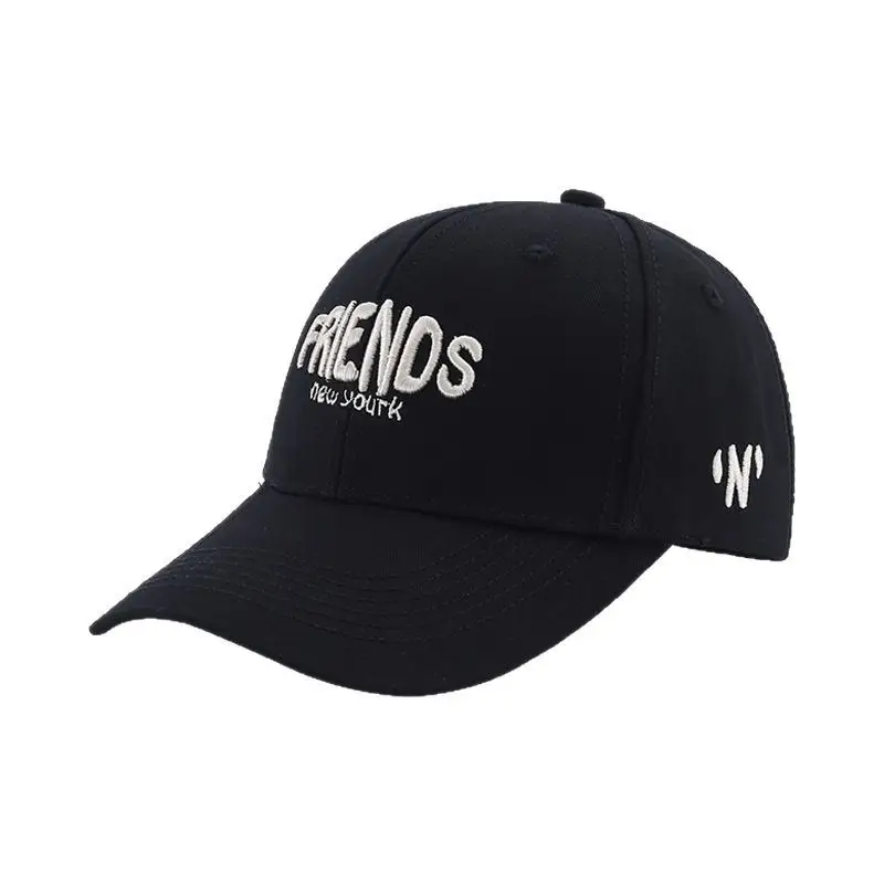 Women's Black Korean Letter Embroidered Cap - Image 10