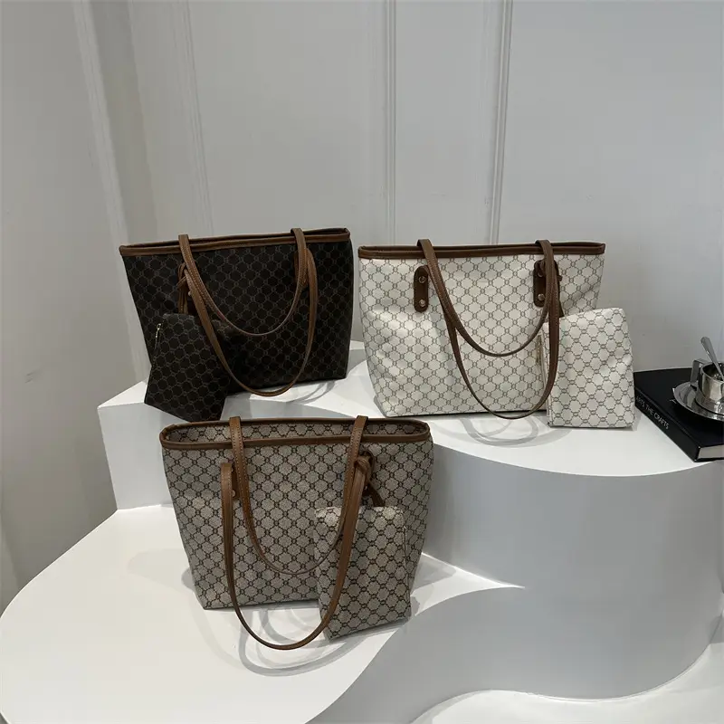 Korean Style Plaid Shoulder Bag with Matching Tote - Image 7
