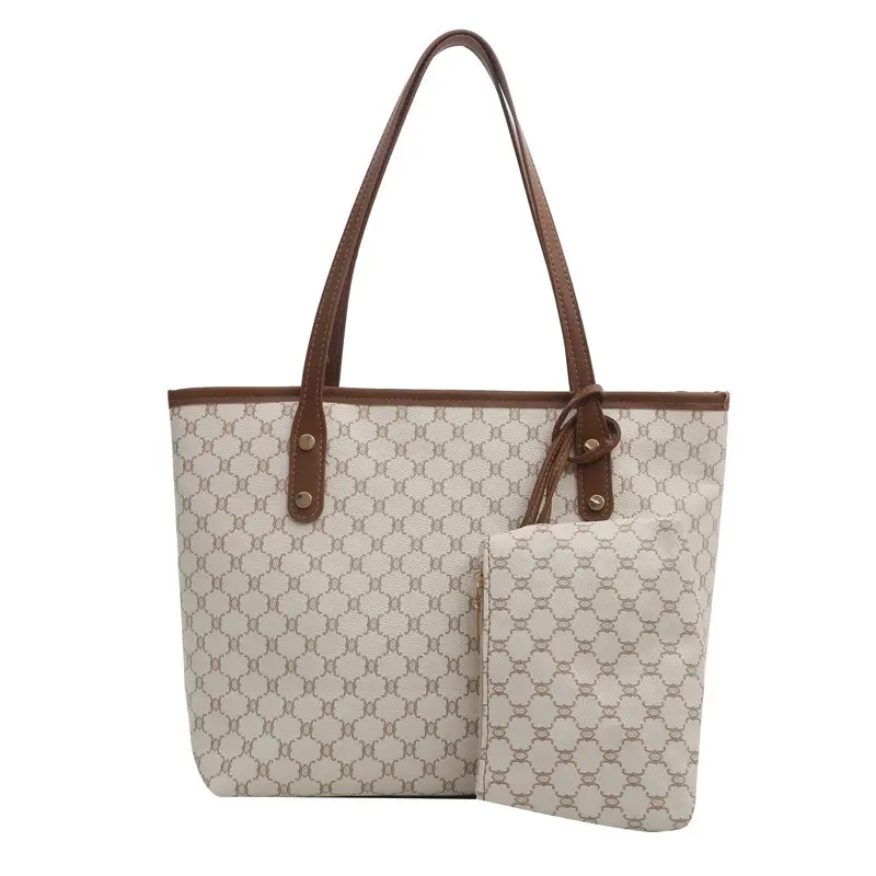 Korean Style Plaid Shoulder Bag with Matching Tote - Image 3