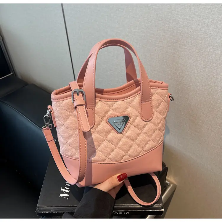 Pink Quilted Crossbody Bag for Women 2025 - Image 3