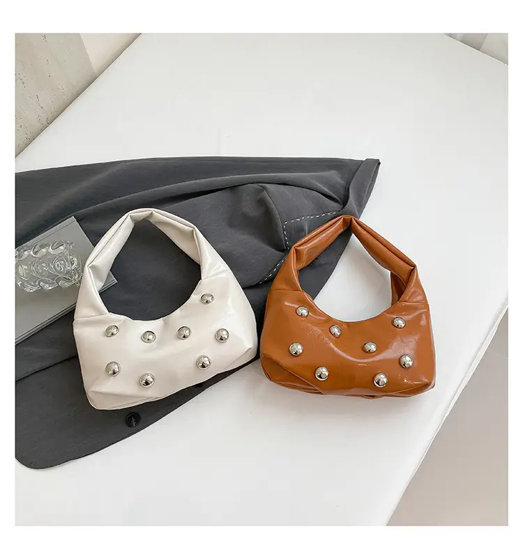 Red Rivet Ball Handbag for Women Fashion Luxury — feature 30