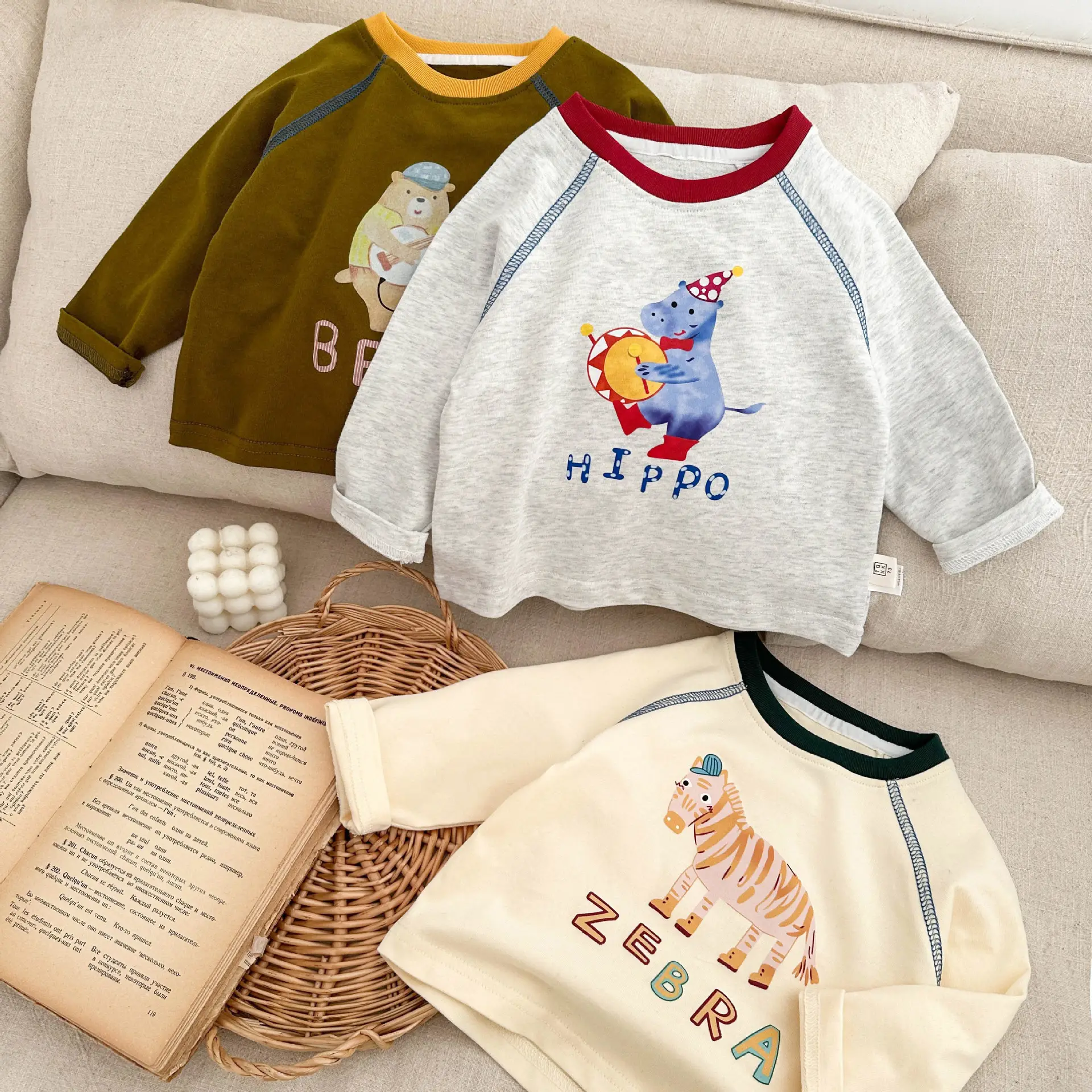 Children Long Sleeve T-shirt Cartoon Animal Cotton Spring Autumn New Boys - Image 4