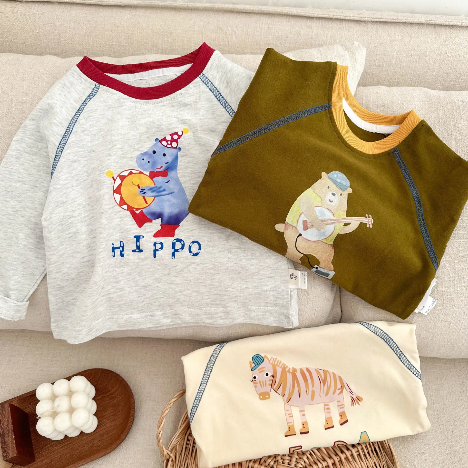 Children Long Sleeve T-shirt Cartoon Animal Cotton Spring Autumn New Boys - Image 6