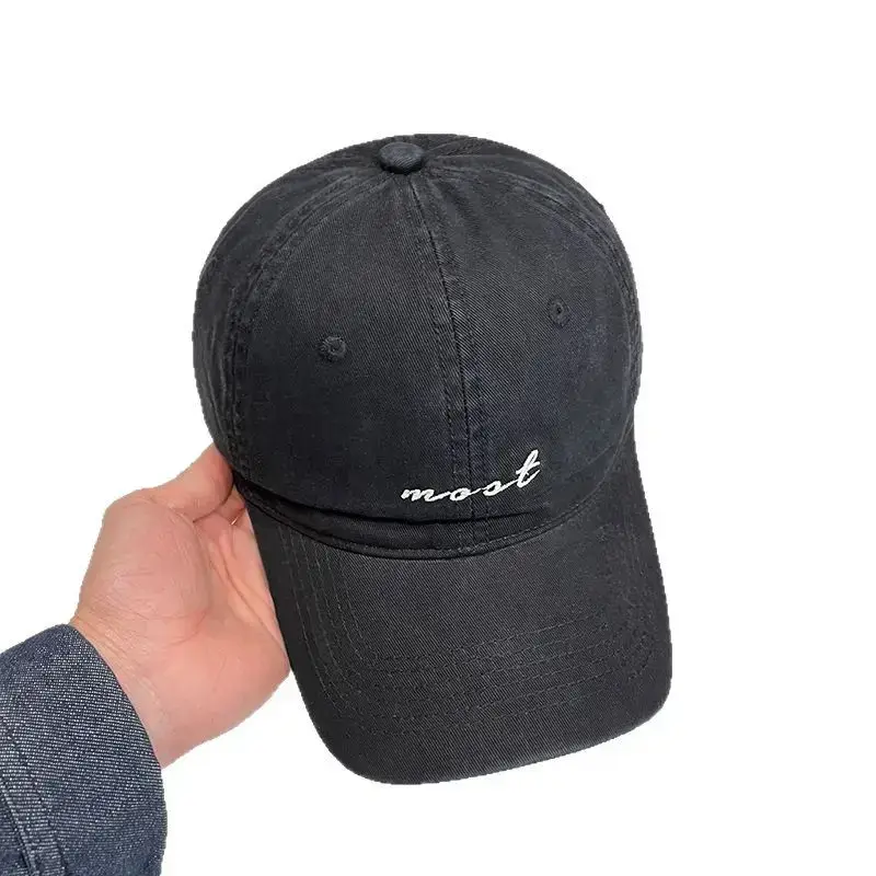 Men Korean Letter Sunshade Cap Wide Brim 30g