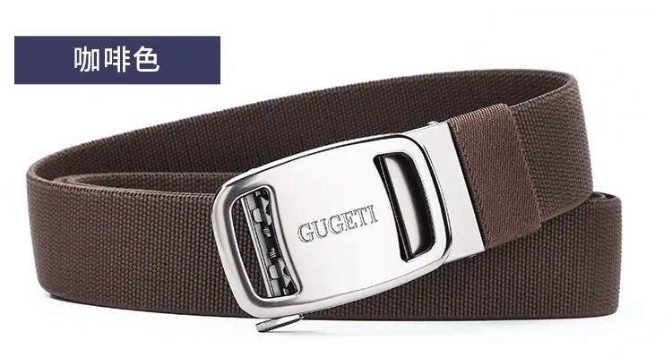 Men's Black Holeless Elastic Belt with Adjustable Buckle — feature 18