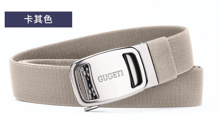 Men's Black Holeless Elastic Belt with Adjustable Buckle — feature 20