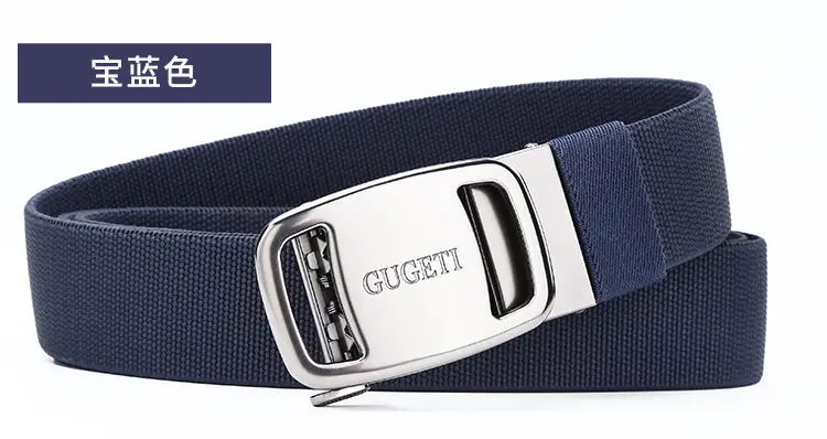 Men's Black Holeless Elastic Belt with Adjustable Buckle — feature 21