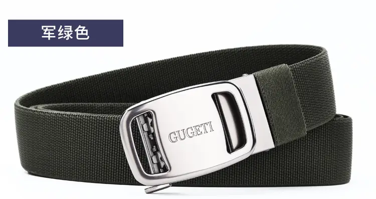 Men's Black Holeless Elastic Belt with Adjustable Buckle — feature 22