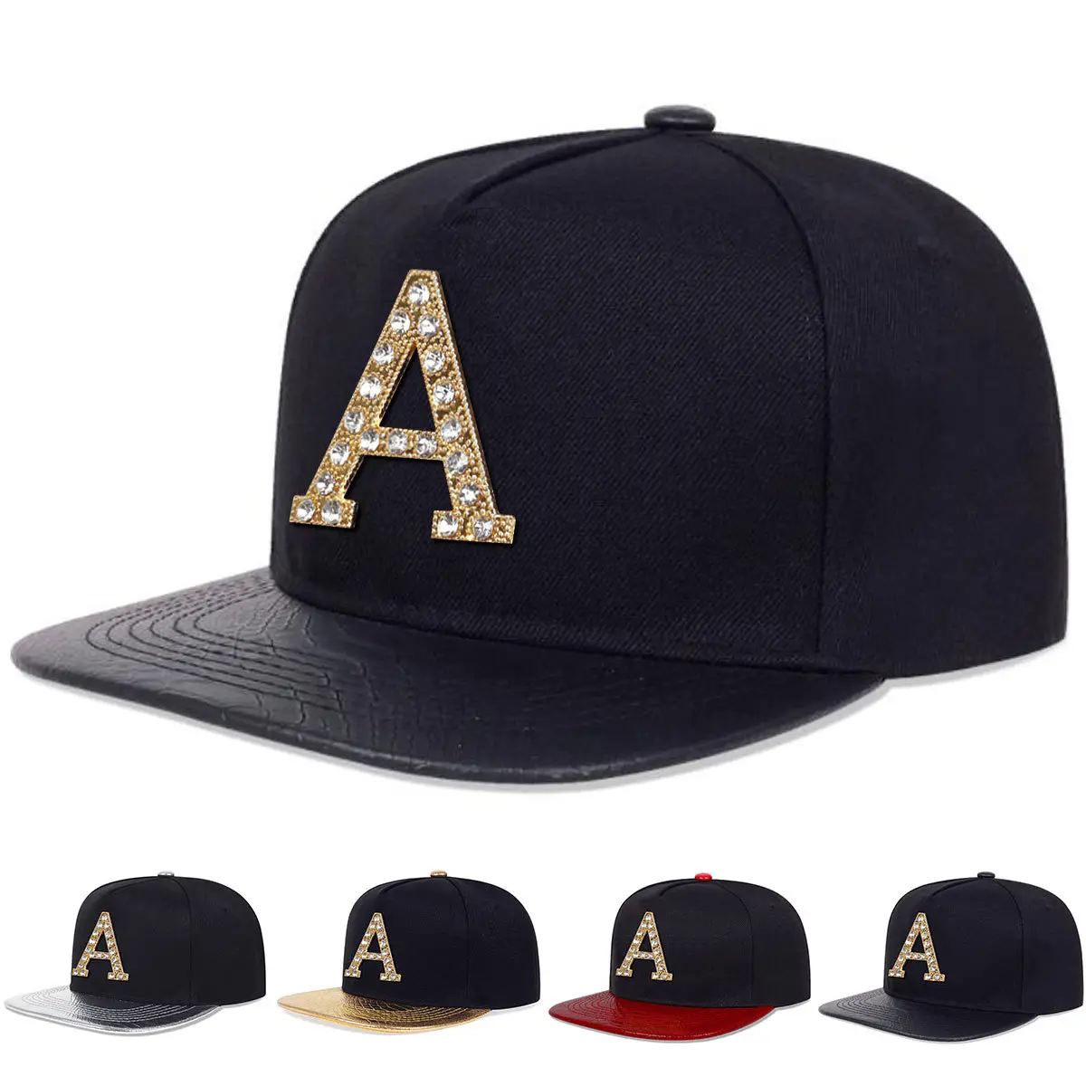 2025 Letter A Rhinestone Unisex Cap — feature 1