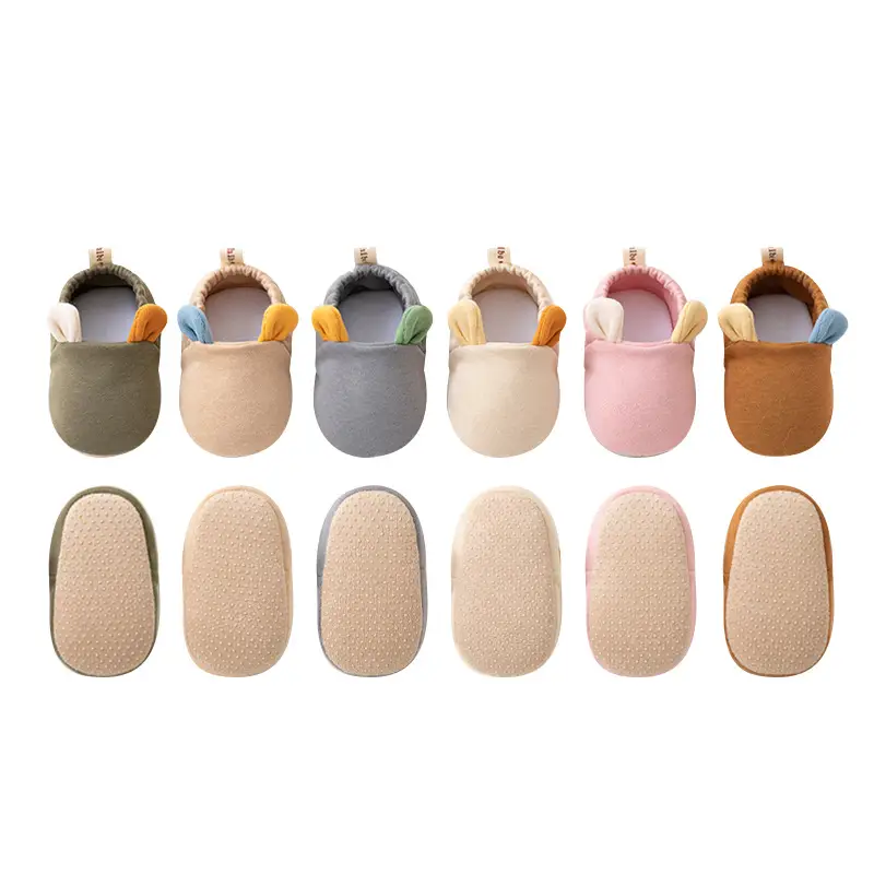25 Spring/Summer Baby Walking Shoes Soft Sole Non-Slip Baby Shoes and Socks Candy Color Simple Pull-Tab Infant Walking Shoes