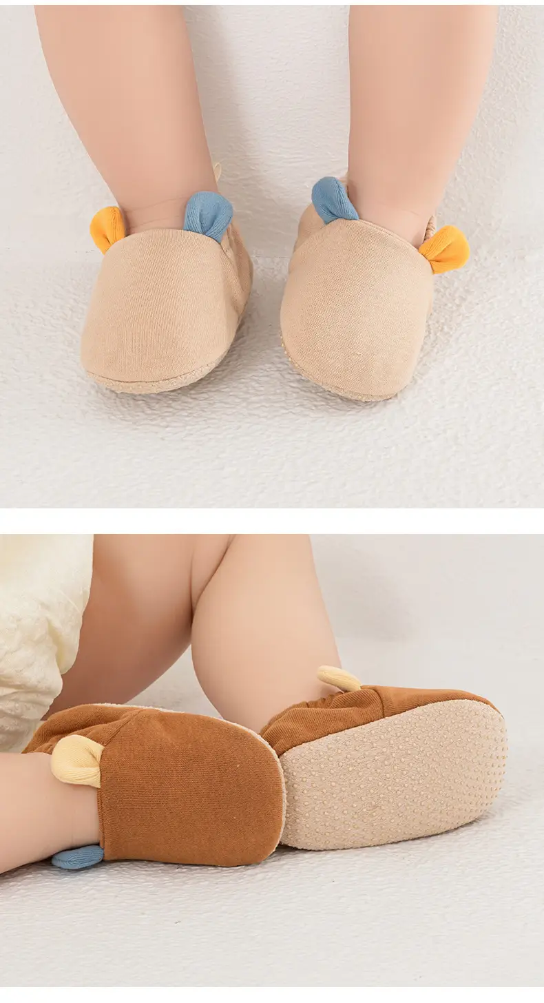 25 Spring/Summer Baby Walking Shoes Soft Sole Non-Slip Baby Shoes and Socks Candy Color Simple Pull-Tab Infant Walking Shoes — feature 11
