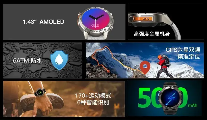 Black Smart Watch with GPS & Bluetooth — feature 3