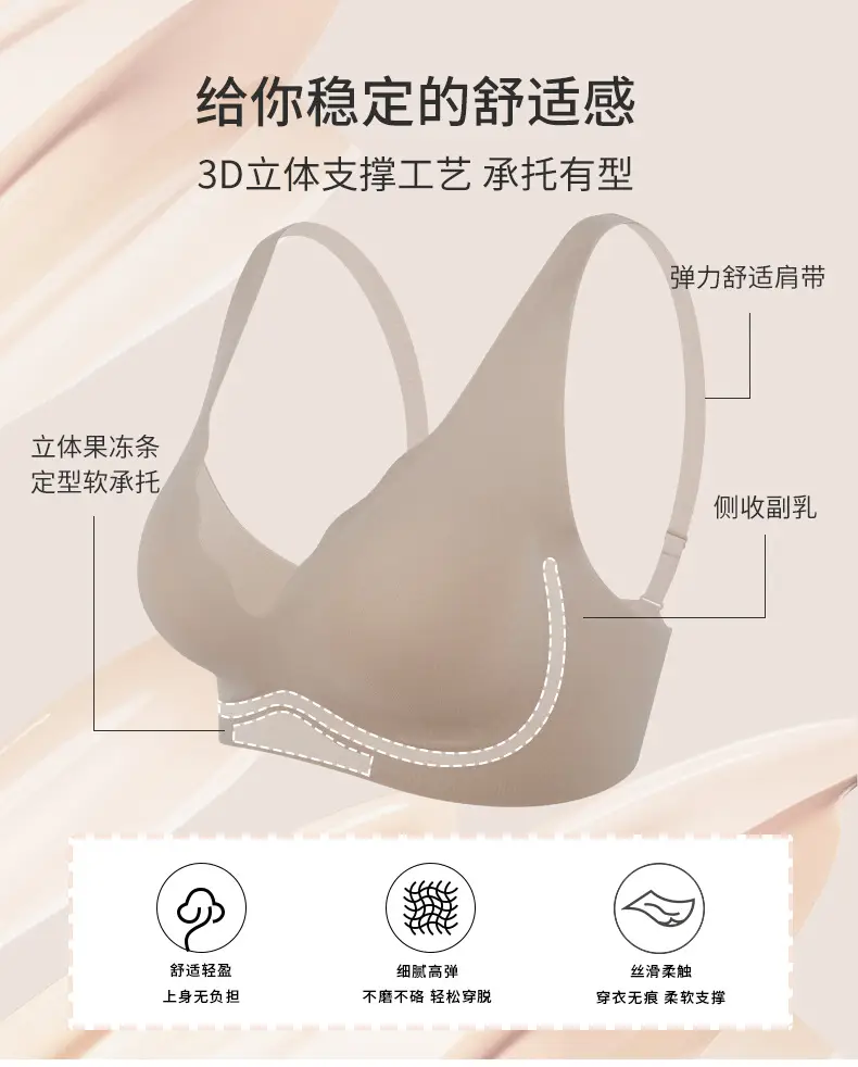 V-Neck Jelly Bra Soft Support Adjustable — feature 3