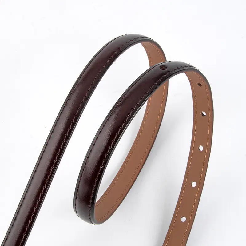 Golden Parallel Bars Genuine Leather Belt for Women - Image 18
