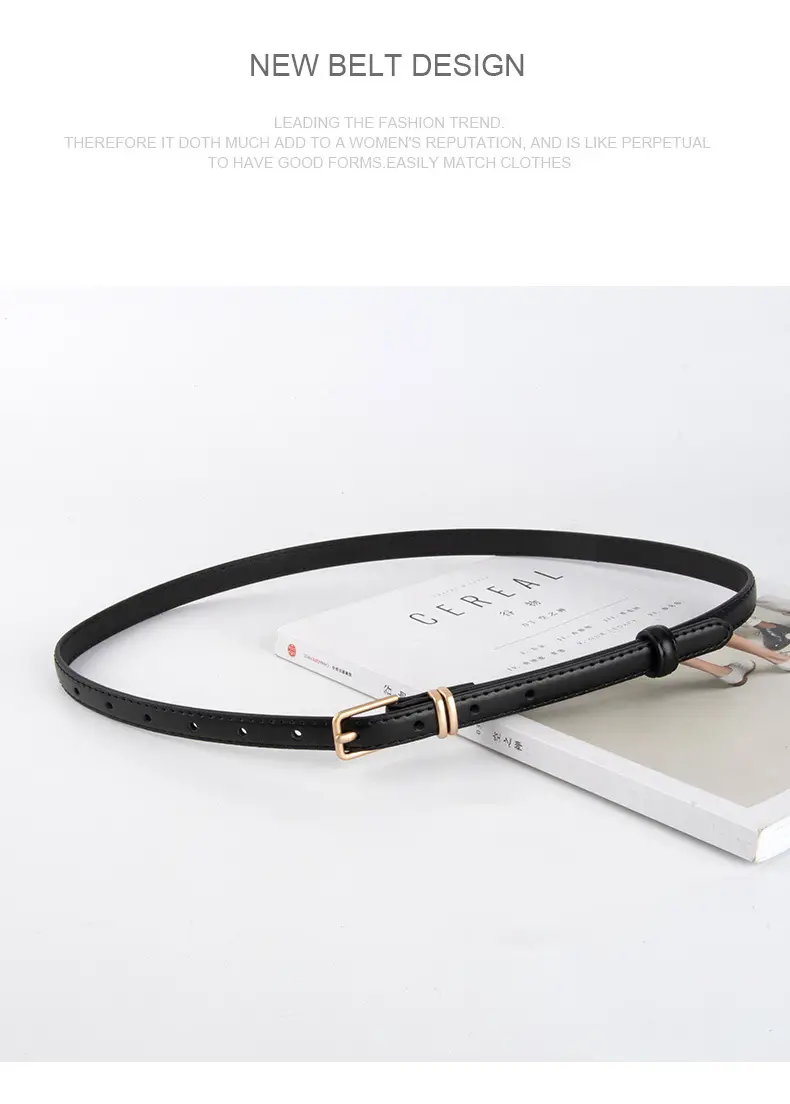 Golden Parallel Bars Genuine Leather Belt for Women — feature 12