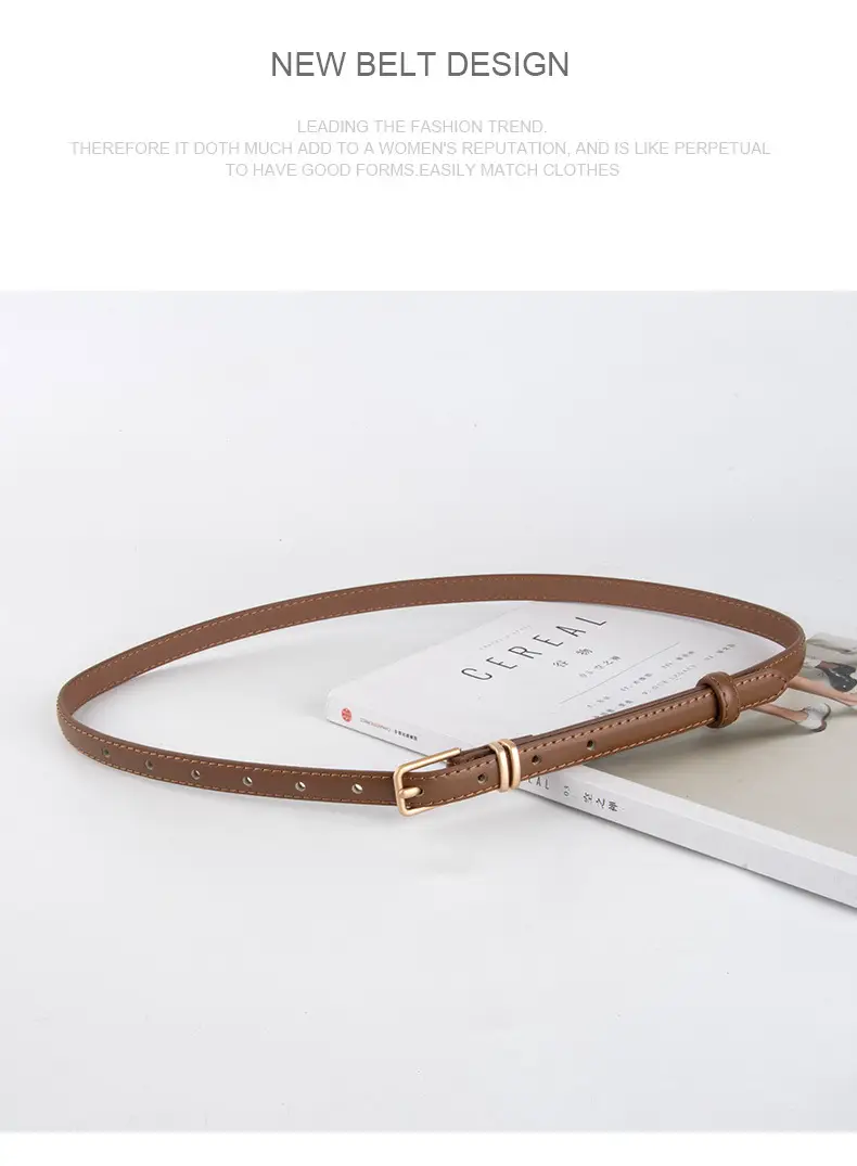 Golden Parallel Bars Genuine Leather Belt for Women — feature 13