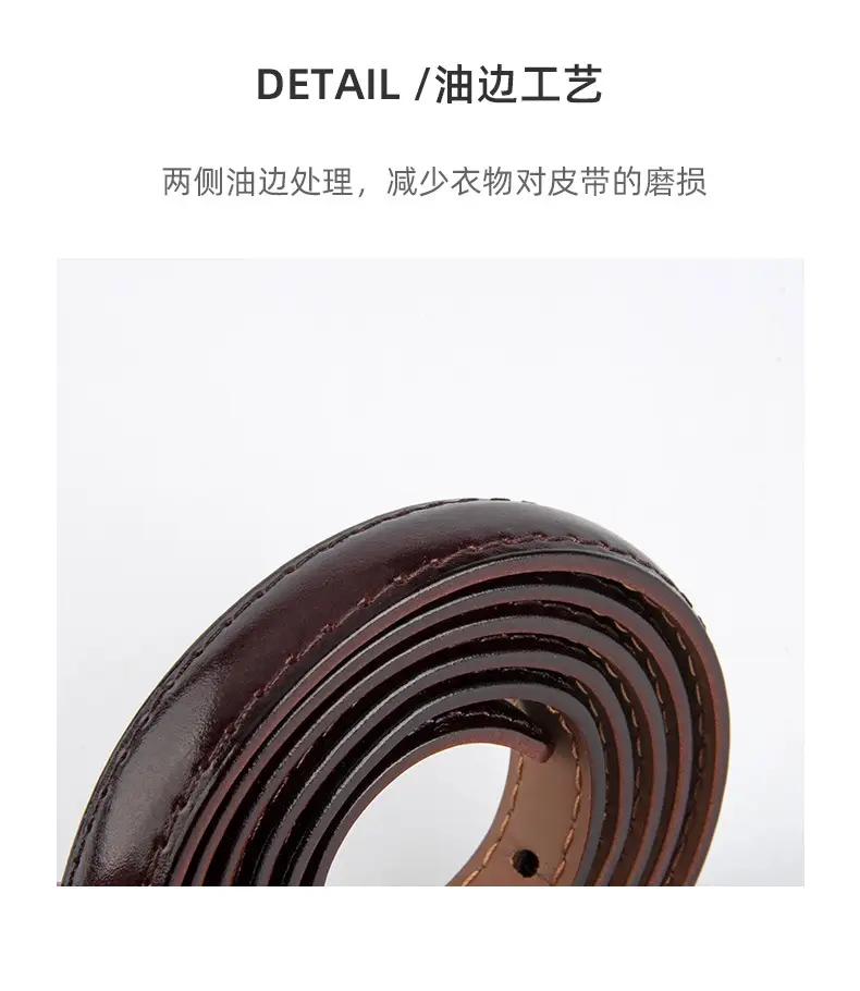 Golden Parallel Bars Genuine Leather Belt for Women — feature 7
