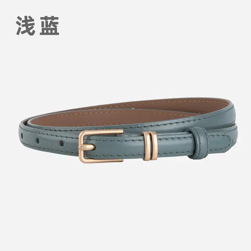 Golden Parallel Bars Genuine Leather Belt for Women - Image 10