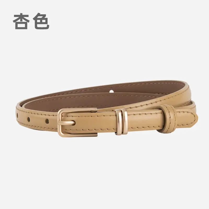 Golden Parallel Bars Genuine Leather Belt for Women - Image 13