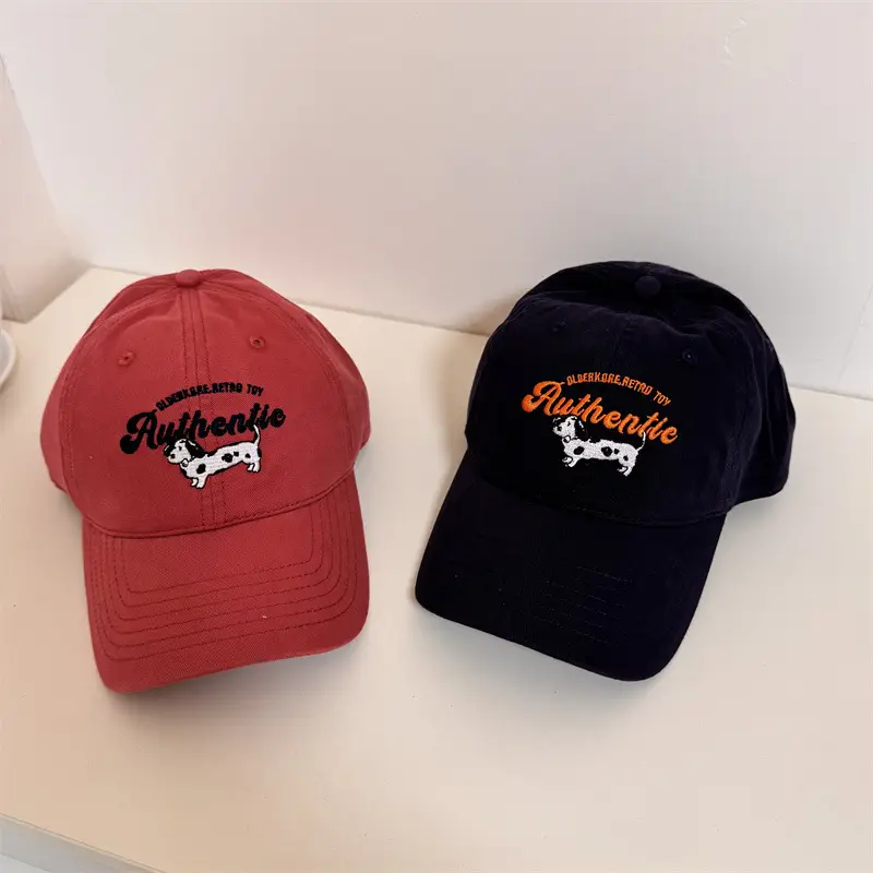 Women's Beige "Boutique" Cap with Doll Embroidery
