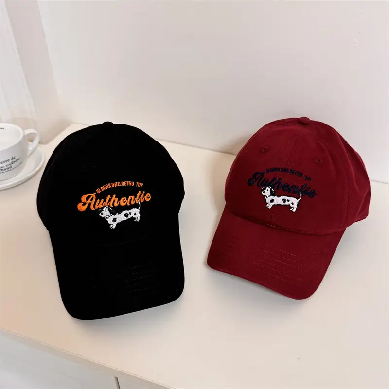 Women's Beige "Boutique" Cap with Doll Embroidery