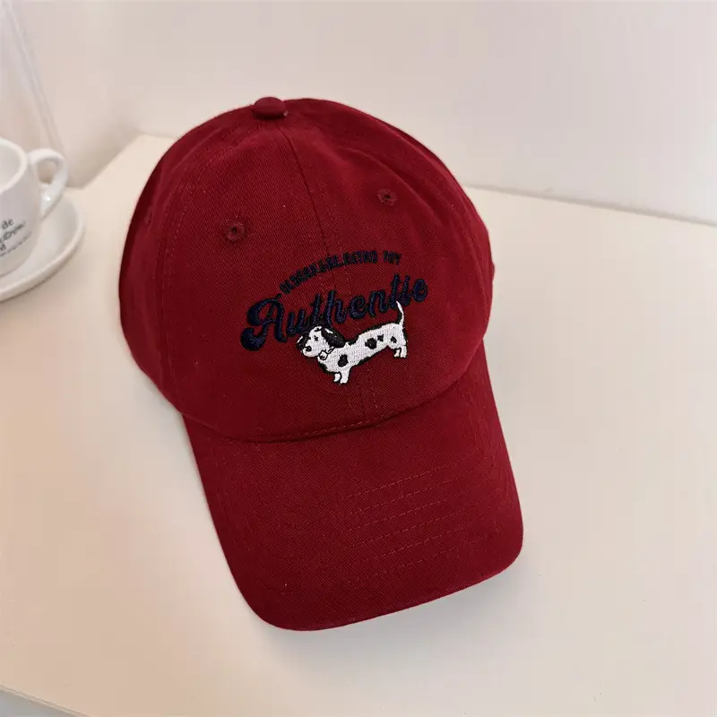 Women's Beige "Boutique" Cap with Doll Embroidery