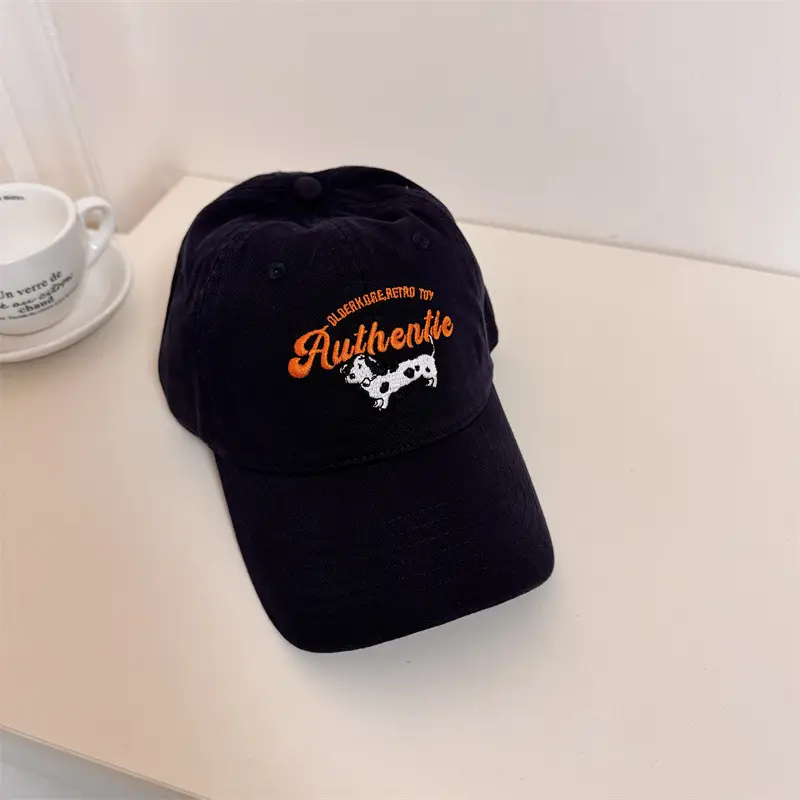 Women's Beige "Boutique" Cap with Doll Embroidery