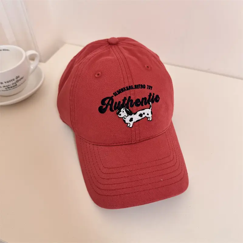 Women's Beige "Boutique" Cap with Doll Embroidery