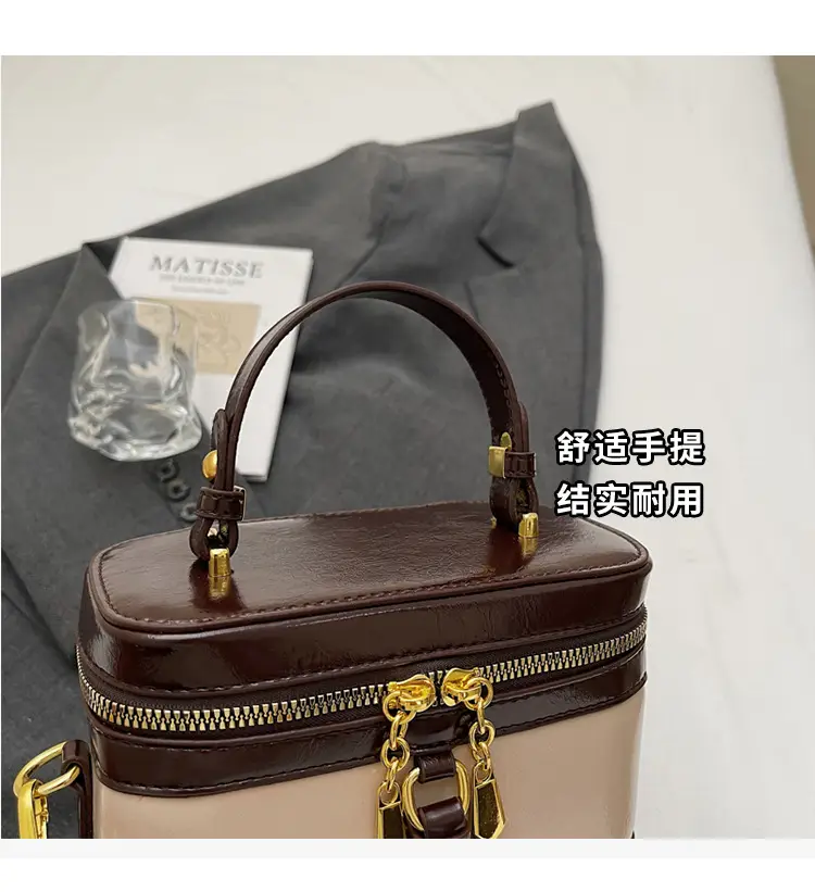 Retro Crossbody Bag Red Leather 2025 New Fashion — feature 5