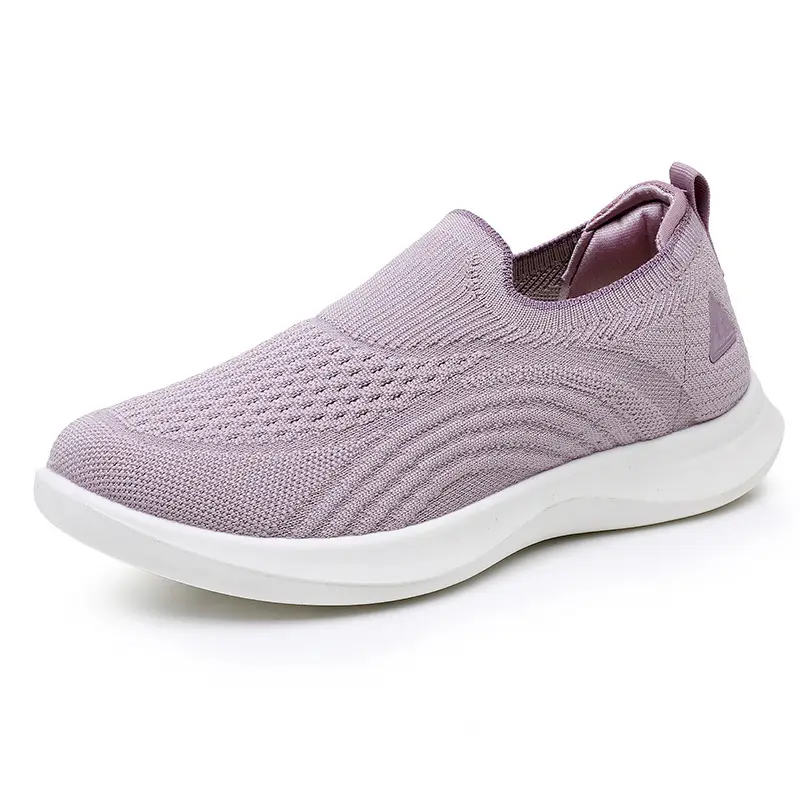 Spring New Women's Shoes Wholesale Fly-Knit Upper Mom Shoes Spring and Autumn Soft Sole Soft Upper Casual Versatile Breathable Sports Shoes - Image 6